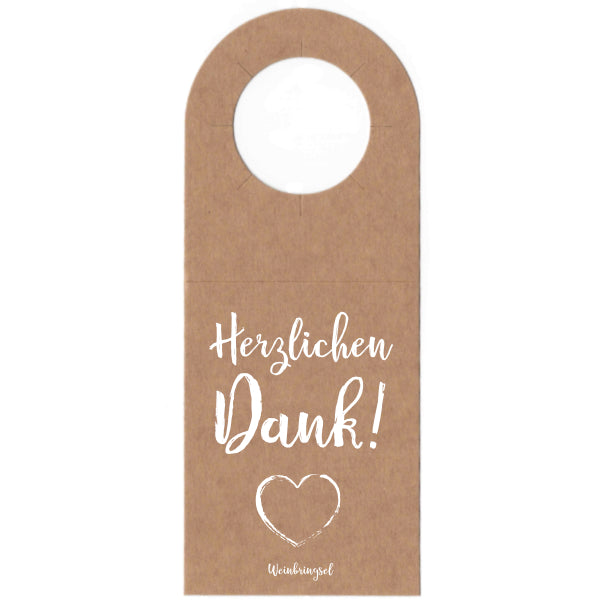 Herzlichen Dank! Flaschenanhänger / Weinflaschenanhänger 