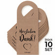 Herzlichen Dank! Flaschenanhänger - 10 Stück