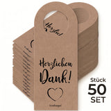Herzlichen Dank! Flaschenanhänger - 50 Stück