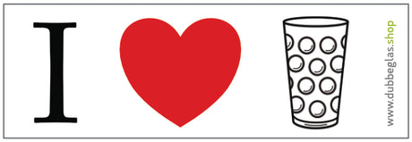 I love Dubbeglas - Aufkleber