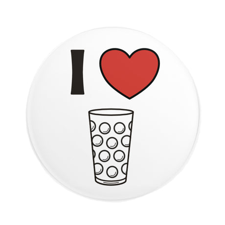 I love Dubbeglas Button Ø 25 mm