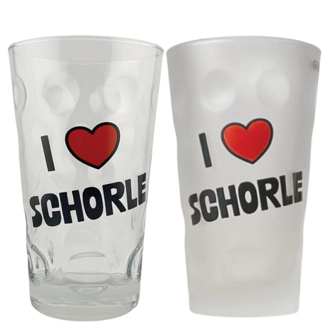 I love Schorle Dubbeglas 0,5 L - klar und satiniert