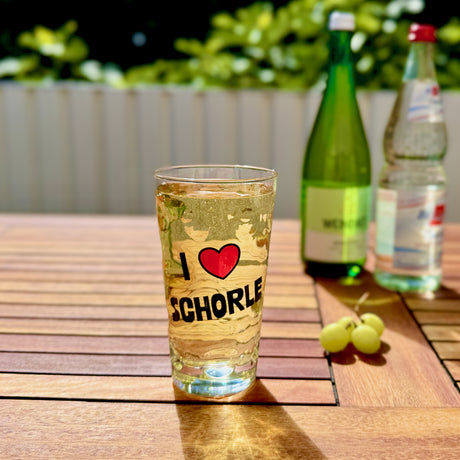 I love Schorle Dubbeglas 0,5 Liter mit Pfälzer Schorle