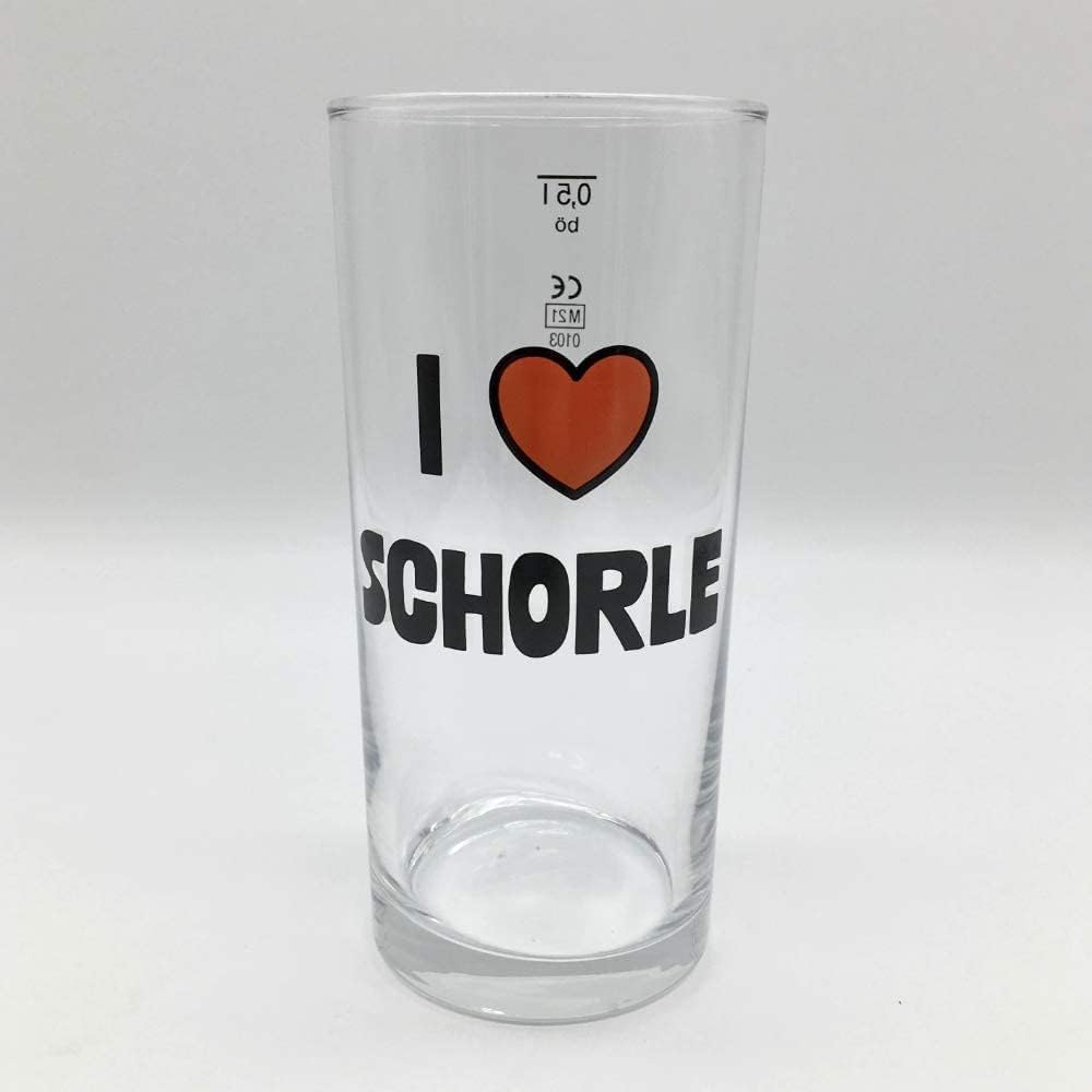 I love Schorle Schoppenglas 0,5 L (Weinstange)