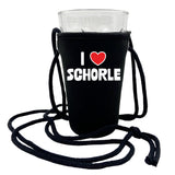 I love Schorle Dubbeglashalter - schwarz