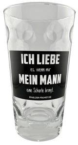 Ich liebe es, wenn mir mein Mann eine Schorle bringt Dubbeglas 0,5 L