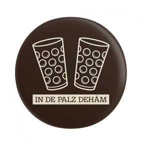 In de Palz dehäm Button Ø 25 mm - Dunkel