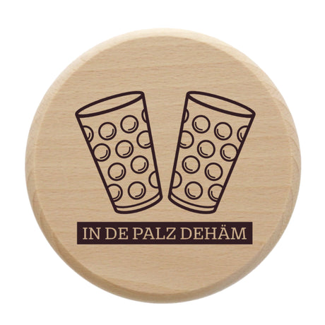 In de Palz dehäm - Dubbeglas Deckel mit Aufdruck