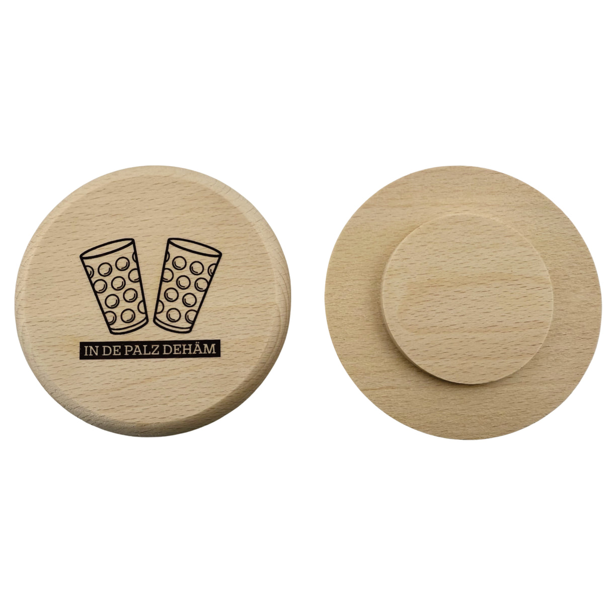 In de Palz dehäm - Dubbeglas Deckel, beide Seiten