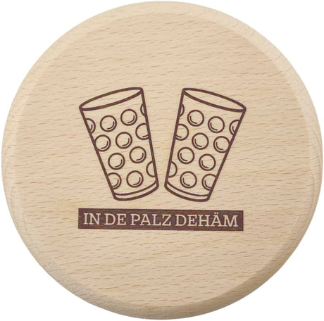 In de Palz dehäm - Dubbeglas Deckel mit Gravur