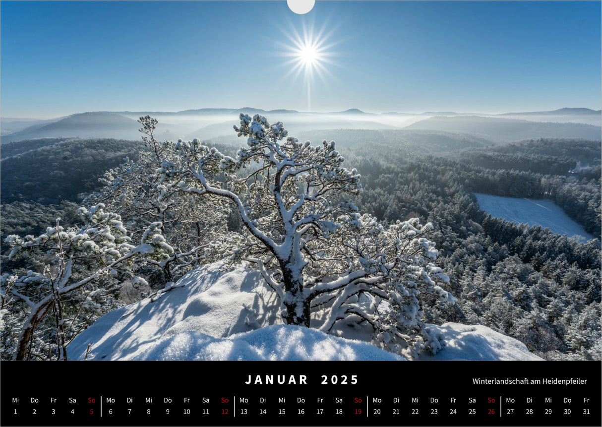 Naturwunder Pfalz Kalender 2025 - Januar