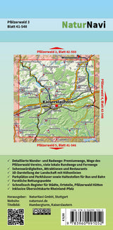 Pfälzerwald Wanderkarte Blatt 3 - Kaiserslautern 1:25.000, Rückseite