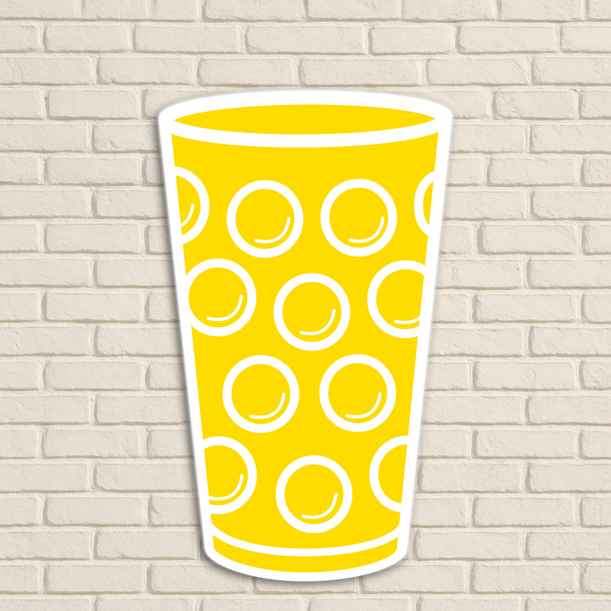 Dubbeglas Wanddeko - Größe L (17,8 x 29 cm)