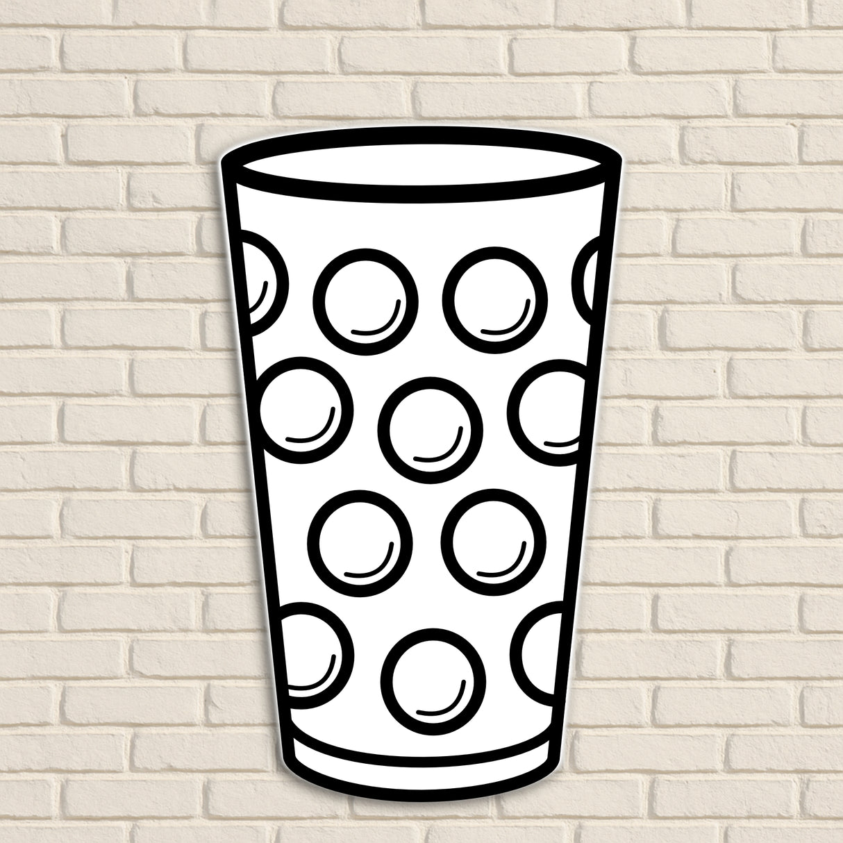 Dubbeglas Wanddeko - Größe L (17,8 x 29 cm)