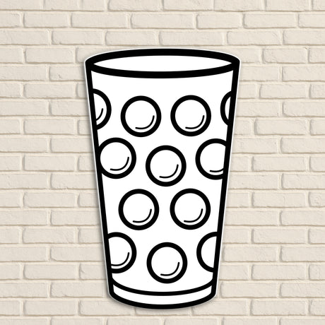Dubbeglas Wanddeko - Größe L (17,8 x 29 cm)