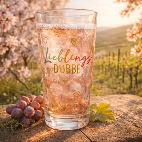 Lieblingsdubbe Dubbeglas 0,5 L - Mandelblütenfest, mit Rosewein
