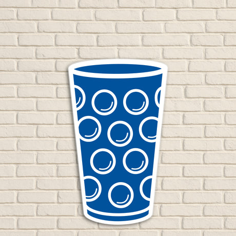 Dubbeglas Wanddeko, Dunkelblau - Größe M (12,2 x 20 cm)