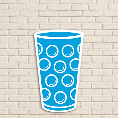 Dubbeglas Wanddeko, Hellblau - Größe M (12,2 x 20 cm)