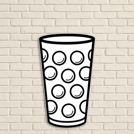 Dubbeglas Wanddeko, Weiß - Größe M (12,2 x 20 cm)