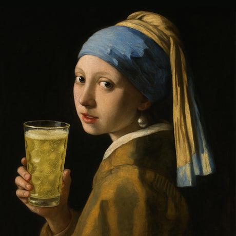 Das Mädchen mit dem Dubbeglas - Leinwand | Bilderrahmen