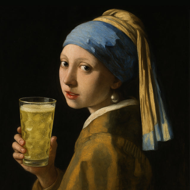 Das Mädchen mit dem Dubbeglas - Leinwand | Bilderrahmen