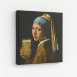 Das Mädchen mit dem Dubbeglas - Leinwand