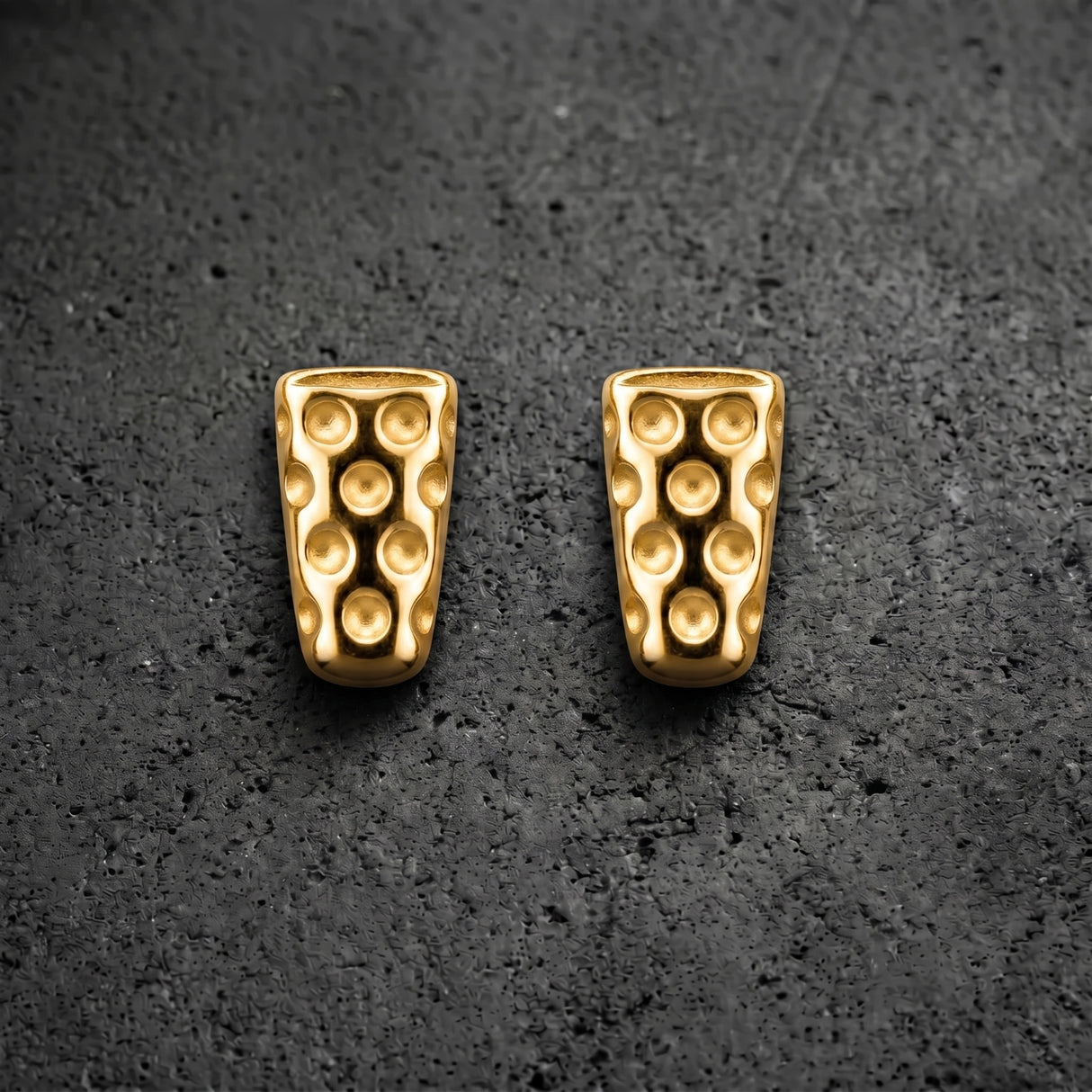 Mini Dubbeglas Ohrstecker (8 mm) - Gold