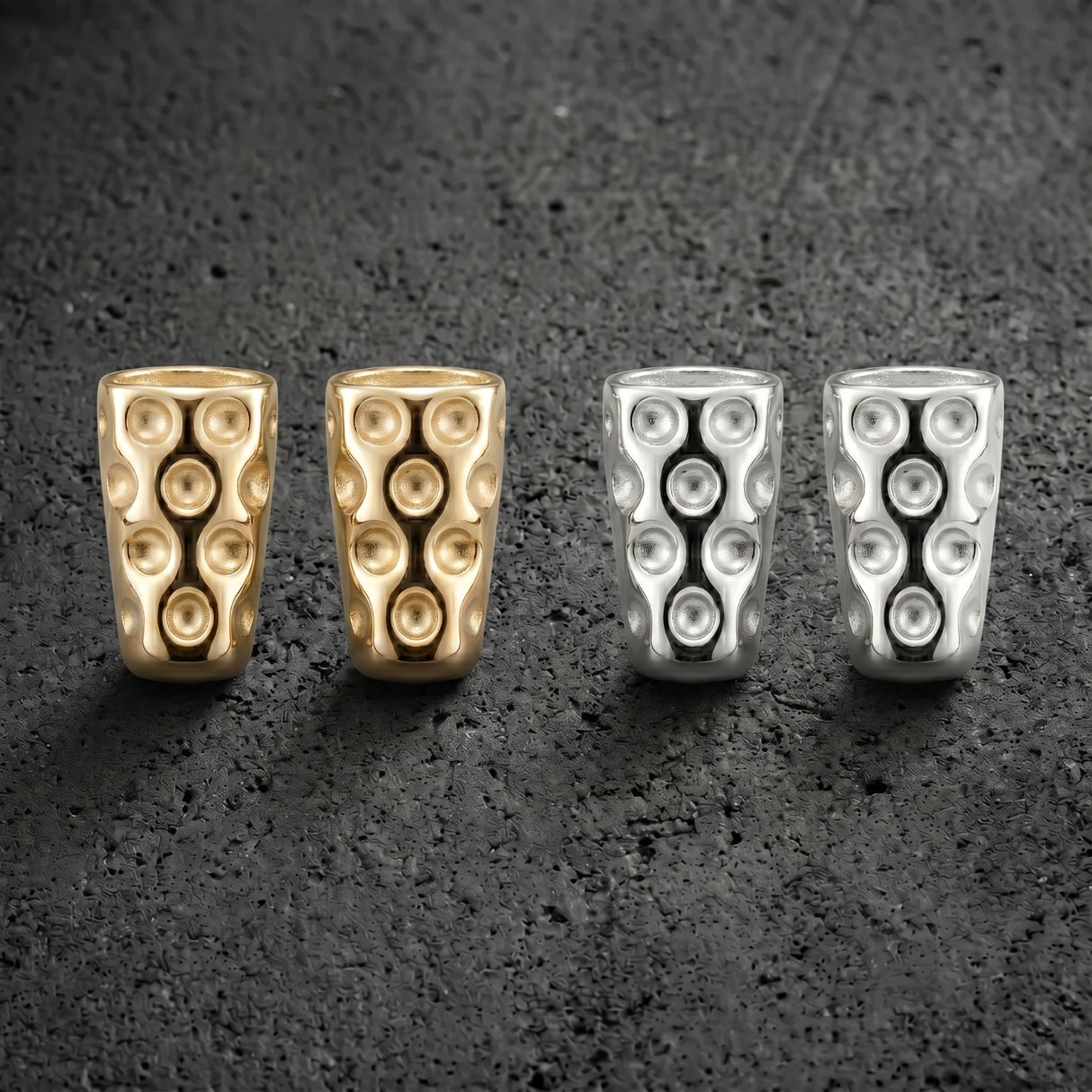 Mini Dubbeglas Ohrstecker (8 mm) - in Gold und Silber