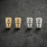 Die Mini Dubbeglas Ohrstecker (8 mm) gibt es in Gold un Silber