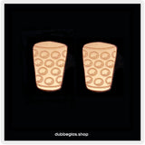 Mini Dubbeglas Ohrstecker