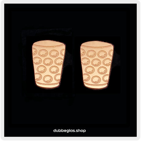 Mini Dubbeglas Ohrstecker