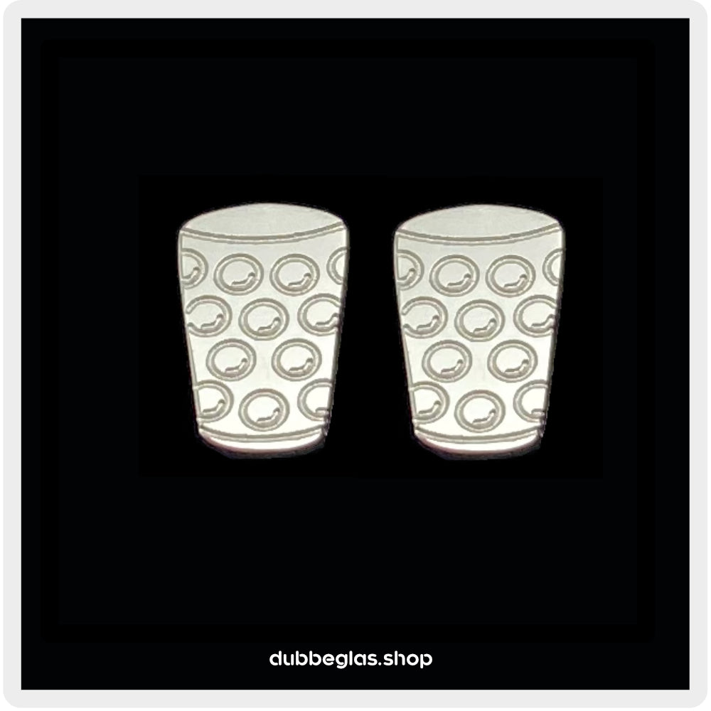 Mini Dubbeglas Ohrstecker