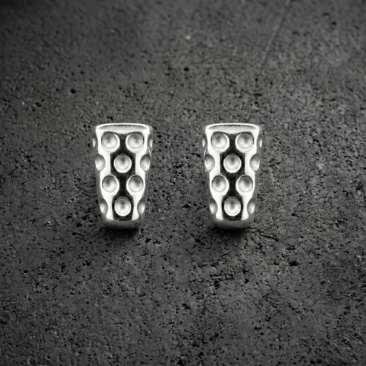 Mini Dubbeglas Ohrstecker (8 mm) - Silber