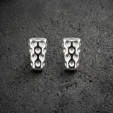 Mini Dubbeglas Ohrstecker (8 mm) - Silber