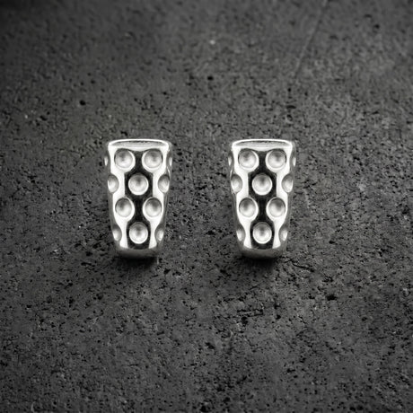 Mini Dubbeglas Ohrstecker (8 mm) - Silber