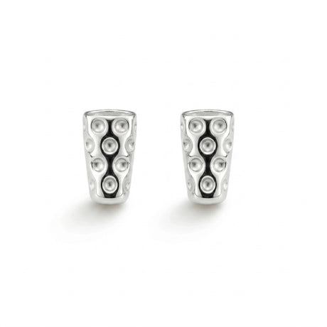 Mini Dubbeglas Ohrstecker (8 mm) - Silber