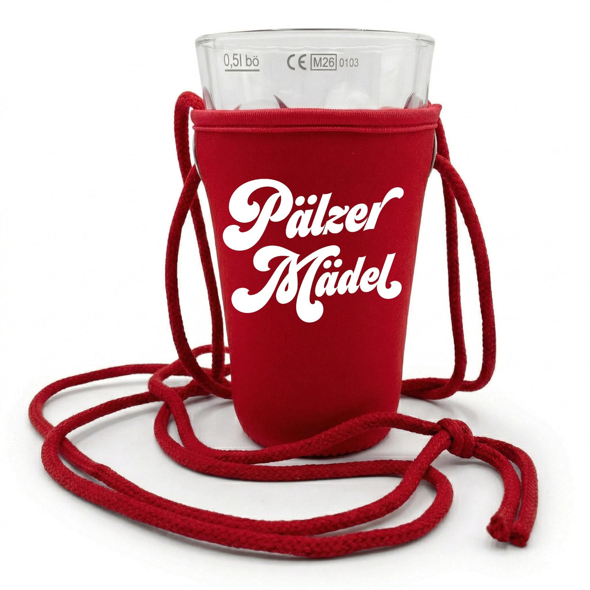 Pälzer Mädel Dubbeglashalter - rot