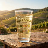 Pfälzer Schorle Dubbeglas 0,5 Liter mit Rieslingschorle in den Weinbergen