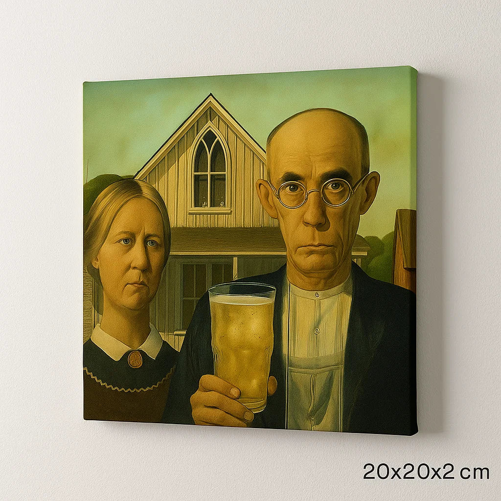 Pfalz Gothic mit Dubbeglas - Leinwand an Wand