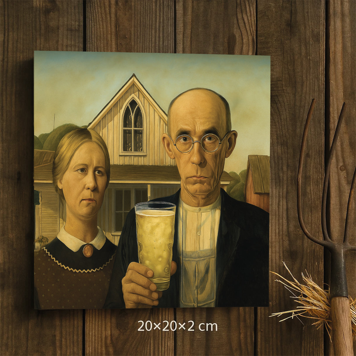 Pfalz Gothic mit Dubbeglas - Leinwand in einer Scheune