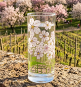 Pfälzer Mandelblüte Schoppenglas 0,5 L - auf dem Mandelblütenfest in Gimmeldingen, Rieslingschorle