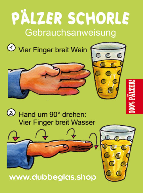 Pfälzer Schorle Gebrauchsanweisung - Aufkleber