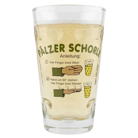 Pfälzer Schorle Dubbeglas 0,5 Liter mit Rieslingschorle