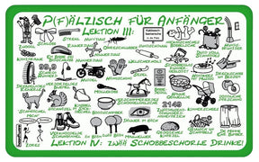 Pfälzisch für Anfänger  III + IV Frühstücksbrettchen