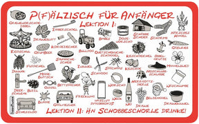 Pfälzisch für Anfänger  I + II Frühstücksbrettchen