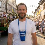 Der Pfalz  Schorleglashalter für unbeschwerten Genuss beim Winzerfestumzug in Neustadt an der Weinstraße
