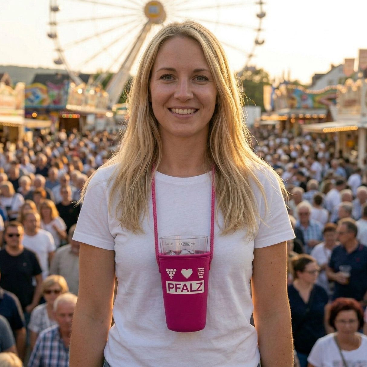 Der 0,5 Liter Dubbeglashalter für echte Wurstmarkt und Pfalz-Fans
