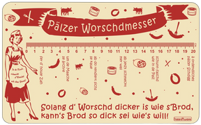 Pälzer Worschdmesser - Pfalz Frühstücksbrettchen