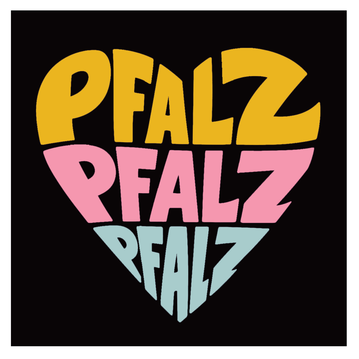 Pfalz Herz - Leinwand