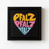 Pfalz Herz - Leinwand | Bilderrahmen an Wand